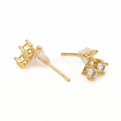 Brass Stud Earrings&nbsp;EJEW-L247-03G