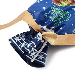 Christmas Snowman Plastic Packing Pouches Drawstring Bags&nbsp;ABAG-Q053-03A