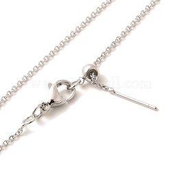 1mm Rack Plating Brass Cable Chain Adjustable Slider Necklaces for Women Men&nbsp;MAK-L044-03P