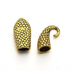 Tibetan Style Alloy Hook and Snake Head Clasps&nbsp;TIBE-N011-040AG-RS