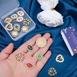 30Pcs 15 Styles Alloy Enamel Pendants&nbsp;FIND-SC0023-25