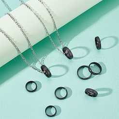 16Pcs 8 Size 201 Stainless Steel Textured Plain Band Rings Set for Women&nbsp;RJEW-UN0002-77EB