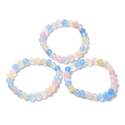 Dyed Natural Jade Beads Stretch Bracelets&nbsp;BJEW-G633-B-21