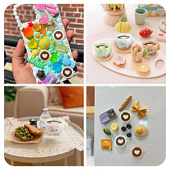 42Pcs 7 Colors Coffee Cup Resin Mini Model&nbsp;DJEW-TA0001-40