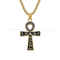 Egyptian Ankh Cross 304 Stainless Steel Pendant Necklaces&nbsp;FS-WGB3CB3-02
