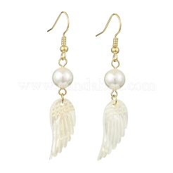 Natural White Shell Dangle Earrings&nbsp;EJEW-JE07204