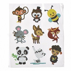 DIY Animal Theme Diamond Painting Stickers Kits For Kids&nbsp;X-DIY-O016-15