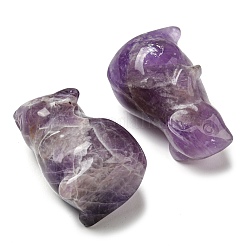 Natural & Synthetic Gemstone Carved Healing Mouse Figurines&nbsp;DJEW-D012-02G