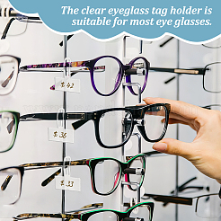 100Pcs Transparent PVC Glasses Price Tags Sleeve&nbsp;CDIS-GA0001-04