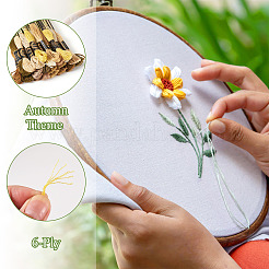 22 Bundles 22 Colors Autumn Themed Polyester Embroidery Floss&nbsp;OCOR-TA0002-80