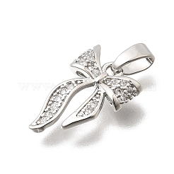 Brass Clear Cubic Zirconia Pendants&nbsp;KK-B187-05P