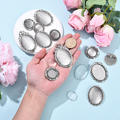 5Pcs Vintage Tibetan Alloy Brooch Cabochon Bezel Settings&nbsp;FIND-YW0009-70