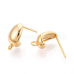 Brass Stud Earring Findings&nbsp;X-KK-N263-25G