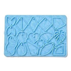 Kite & Flower & Rhombus Shape Holographic Pendant DIY Silicone Mold&nbsp;DIY-K063-16
