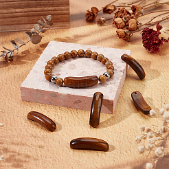 6Pcs Natural Tiger Eye Connector Charms&nbsp;G-OC0005-91A