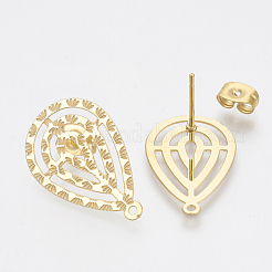 304 Stainless Steel Stud Earring Findings&nbsp;STAS-S079-40A