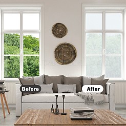 PVC Static Cling Non-Adhesive Window Film&nbsp;DIY-WH0326-42