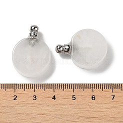 Natural Mixed Gemstone Perfume Bottle Pendants&nbsp;G-Z039-02P