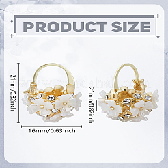 1 Pair Flower Zinc Alloy Hoop Earrings&nbsp;EJEW-LP0003-69