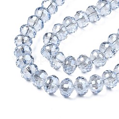 Electroplate Transparent Glass Beads Strands&nbsp;EGLA-N002-16-A01