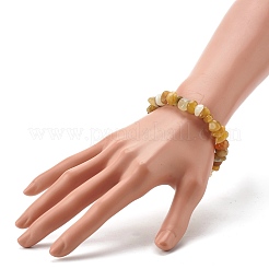 Natural Xinyu Jade Chip Beads Stretch Bracelets for Jewelry Gift&nbsp;BJEW-JB06670