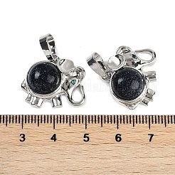 Synthetic Blue Goldstone Pendants&nbsp;G-I374-A-P06