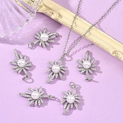 SHEGRACE Brass Pave Clear Cubic Zirconia Pendants&nbsp;XGRQ4D627-664P