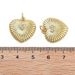 Brass Micro Pave Cubic Zirconia Pendants&nbsp;KK-Q006-19G