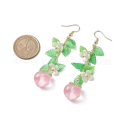 Acrylic 304 Stainless Steel Dangle Earrings&nbsp;EJEW-JE05735-02
