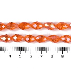 Transparent Electroplate Glass Beads Strands&nbsp;EGLA-T4mm-B09