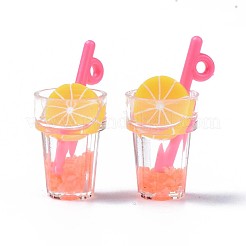Imitation Fruit Tea Resin Pendants&nbsp;X-CRES-S359-31F