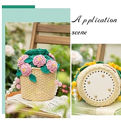 PU Leather Flat Round Bag Bottom&nbsp;FIND-PH0002-04