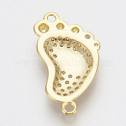 Jewelry Brass Micro Pave Cubic Zirconia Links&nbsp;ZIRC-Q018-071G