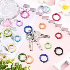 20Pcs Spray Painted Alloy Spring Gate Rings&nbsp;FIND-YW0017-97