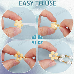200Pcs Alloy Glue-on Flat Pad Bails&nbsp;FIND-SP0001-83G
