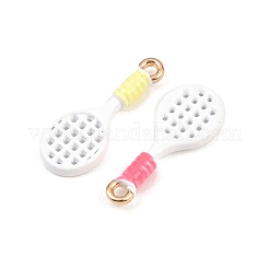 Racket Alloy Enamel Pendants&nbsp;ENAM-P264-06G
