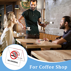 Acrylic No Smoking Sign Billboard&nbsp;LS-DJEW-WH0043-39