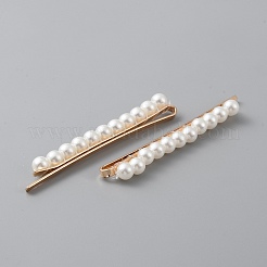 Ferroalloy Plastic Pearl Beads Hair Bobby Pins&nbsp;FIND-WH0101-04A