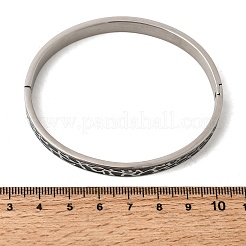304 Stainless Steel Enamel Hinged Bangles&nbsp;BJEW-D408-19P