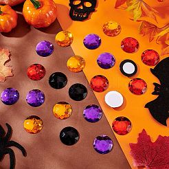 48Pcs 4 Styles Halloween Self-Adhesive Acrylic Rhinestone Stickers&nbsp;STIC-FG0001-06