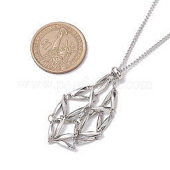 Non-Tarnish 3Pcs 3 Styles 304 Stainless Steel Macrame Pouch Necklace Makings&nbsp;NJEW-JN04902-02