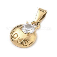 304 Stainless Steel Rhinestone Pendants&nbsp;STAS-A140-05B-G