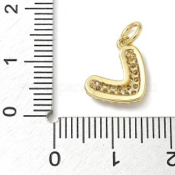 Rack Plating Brass Micro Pave Cubic Zirconia Pendants&nbsp;KK-K392-25G