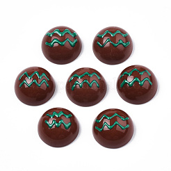 Opaque Resin Enamel Cabochons&nbsp;CRES-N031-024