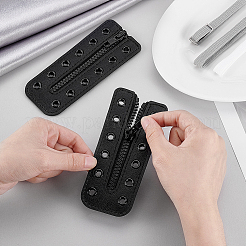 PU Leather Lace-in Shoe Zipper Inserts&nbsp;DIY-WH0671-072A
