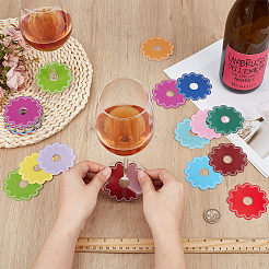 120Pcs 12 Colors Paper Wine Glass Charms&nbsp;DIY-FG0010-05
