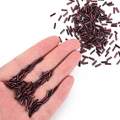 Opaque Colours Two Tone Seed Glass Bugle Beads&nbsp;SEED-T006-02A-01