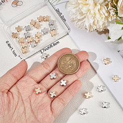 40Pcs 2 Colors Brass Beads&nbsp;KK-BBC0007-64
