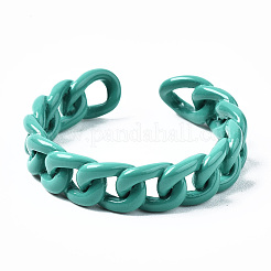 Spray Painted Brass Cuff Rings&nbsp;RJEW-S044-146B