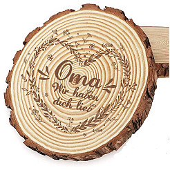 Carved Wood Round Sheets&nbsp;AJEW-WH0362-005
